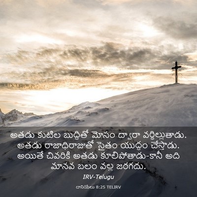 Picture 03 - దానియేలు 8:25 TELIRV - అతడు కుటిల - Bible Verse Picture