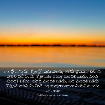 Picture 03 - ద్వితీయోపదేశ కాండము 1:15 TELIRV - కాబట్టి నేను మీ - Bible Verse Picture