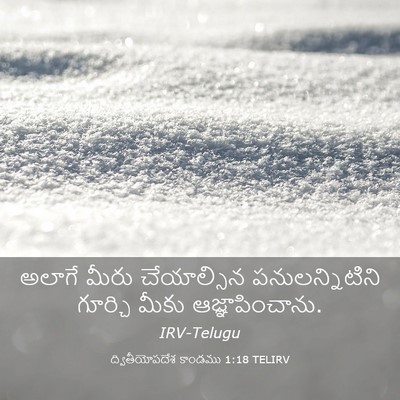 Picture 03 - ద్వితీయోపదేశ కాండము 1:18 TELIRV - అలాగే మీరు - Bible Verse Picture