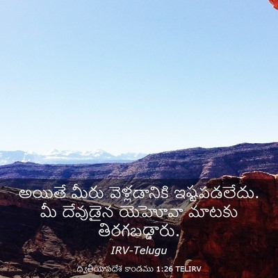 Picture 03 - ద్వితీయోపదేశ కాండము 1:26 TELIRV - అయితే మీరు - Bible Verse Picture