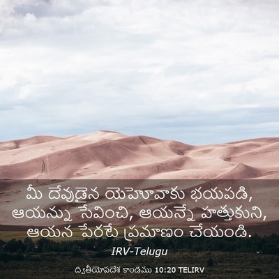 Picture 03 - ద్వితీయోపదేశ కాండము 10:20 TELIRV - మీ దేవుడైన - Bible Verse Picture