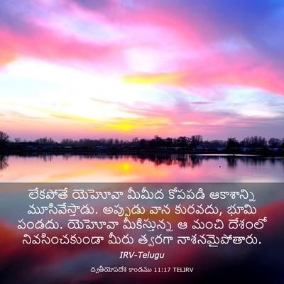 Picture 03 - ద్వితీయోపదేశ కాండము 11:17 TELIRV - లేకపోతే యెహోవా - Bible Verse Picture