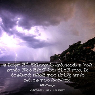Picture 03 - ద్వితీయోపదేశ కాండము 11:21 TELIRV - ఆ విధంగా చేస్తే - Bible Verse Picture