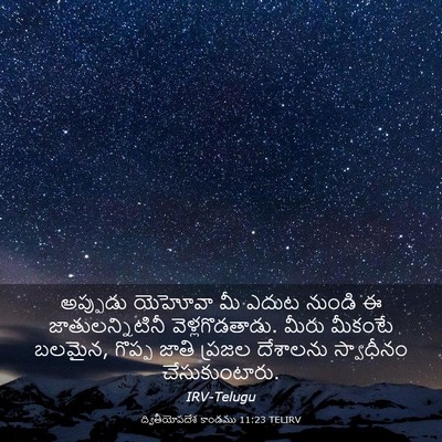 Picture 03 - ద్వితీయోపదేశ కాండము 11:23 TELIRV - అప్పుడు యెహోవా మీ - Bible Verse Picture
