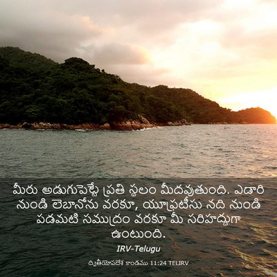 Picture 03 - ద్వితీయోపదేశ కాండము 11:24 TELIRV - మీరు అడుగుపెట్టే - Bible Verse Picture