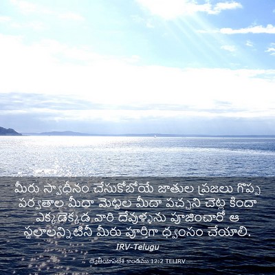 Picture 03 - ద్వితీయోపదేశ కాండము 12:2 TELIRV - మీరు స్వాధీనం - Bible Verse Picture
