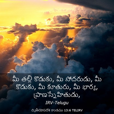 Picture 03 - ద్వితీయోపదేశ కాండము 13:6 TELIRV - మీ తల్లి కొడుకు, మీ - Bible Verse Picture