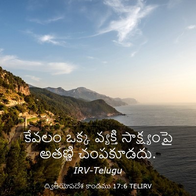 Picture 03 - ద్వితీయోపదేశ కాండము 17:6 TELIRV - కేవలం ఒక్క - Bible Verse Picture