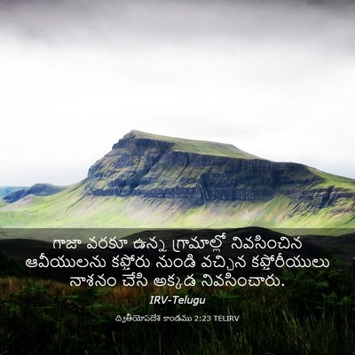 Picture 03 - ద్వితీయోపదేశ కాండము 2:23 TELIRV - గాజా వరకూ ఉన్న - Bible Verse Picture