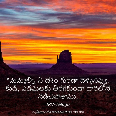 Picture 03 - ద్వితీయోపదేశ కాండము 2:27 TELIRV - “మమ్మల్ని నీ దేశం - Bible Verse Picture