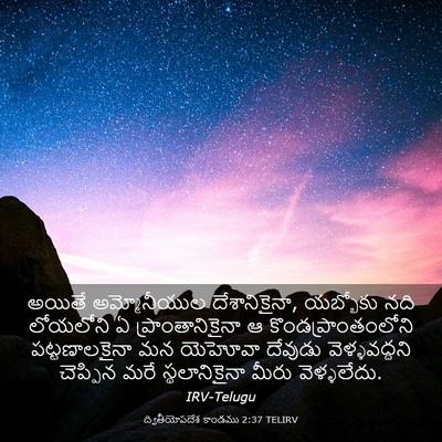 Picture 03 - ద్వితీయోపదేశ కాండము 2:37 TELIRV - అయితే అమ్మోనీయుల - Bible Verse Picture