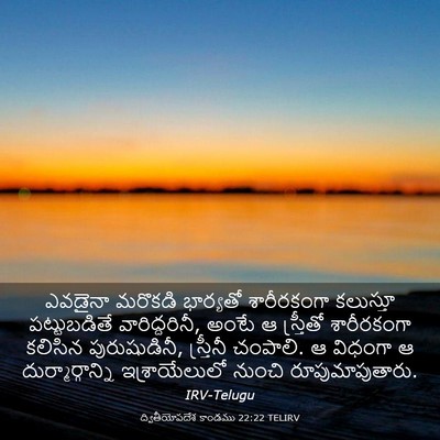 Picture 03 - ద్వితీయోపదేశ కాండము 22:22 TELIRV - ఎవడైనా మరొకడి - Bible Verse Picture