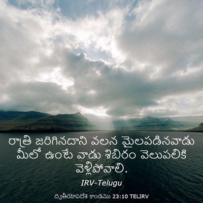 Picture 03 - ద్వితీయోపదేశ కాండము 23:10 TELIRV - రాత్రి జరిగినదాని - Bible Verse Picture