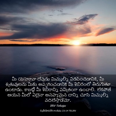 Picture 03 - ద్వితీయోపదేశ కాండము 23:14 TELIRV - మీ యెహోవా దేవుడు - Bible Verse Picture