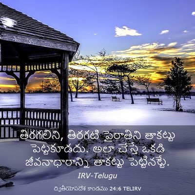 Picture 03 - ద్వితీయోపదేశ కాండము 24:6 TELIRV - తిరగలిని, తిరగటి - Bible Verse Picture