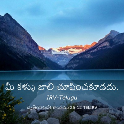 Picture 03 - ద్వితీయోపదేశ కాండము 25:12 TELIRV - మీ కళ్ళు జాలి - Bible Verse Picture