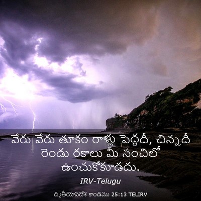 Picture 03 - ద్వితీయోపదేశ కాండము 25:13 TELIRV - వేరు వేరు తూకం - Bible Verse Picture