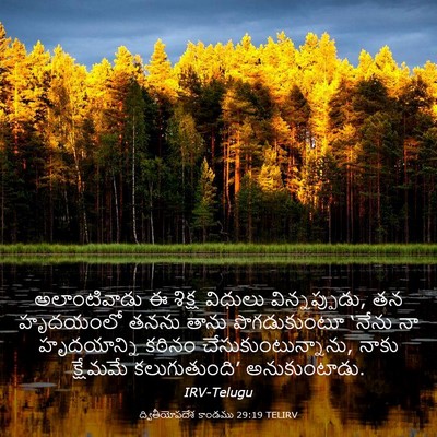 Picture 03 - ద్వితీయోపదేశ కాండము 29:19 TELIRV - అలాంటివాడు ఈ - Bible Verse Picture