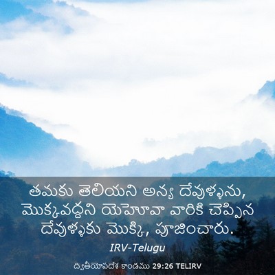 Picture 03 - ద్వితీయోపదేశ కాండము 29:26 TELIRV - తమకు తెలియని అన్య - Bible Verse Picture