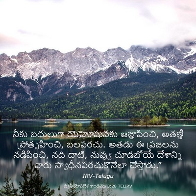 Picture 03 - ద్వితీయోపదేశ కాండము 3:28 TELIRV - నీకు బదులుగా - Bible Verse Picture
