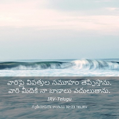 Picture 03 - ద్వితీయోపదేశ కాండము 32:23 TELIRV - వారిపై విపత్తుల - Bible Verse Picture