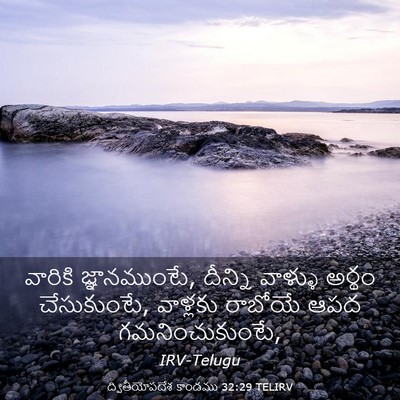 Picture 03 - ద్వితీయోపదేశ కాండము 32:29 TELIRV - వారికి - Bible Verse Picture
