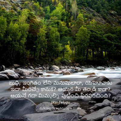 Picture 03 - ద్వితీయోపదేశ కాండము 32:6 TELIRV - బుద్ధి, ఇంగితం - Bible Verse Picture