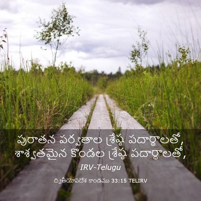 Picture 03 - ద్వితీయోపదేశ కాండము 33:15 TELIRV - పురాతన పర్వతాల - Bible Verse Picture