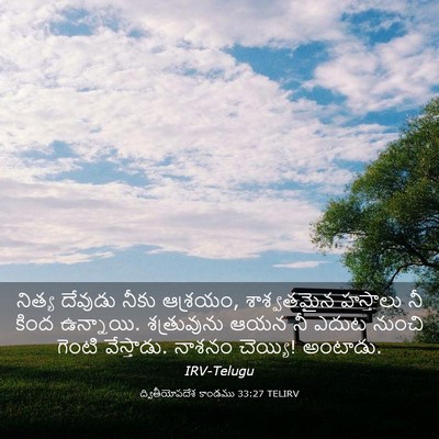 Picture 03 - ద్వితీయోపదేశ కాండము 33:27 TELIRV - నిత్య దేవుడు నీకు - Bible Verse Picture