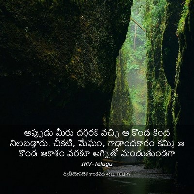 Picture 03 - ద్వితీయోపదేశ కాండము 4:11 TELIRV - అప్పుడు మీరు - Bible Verse Picture