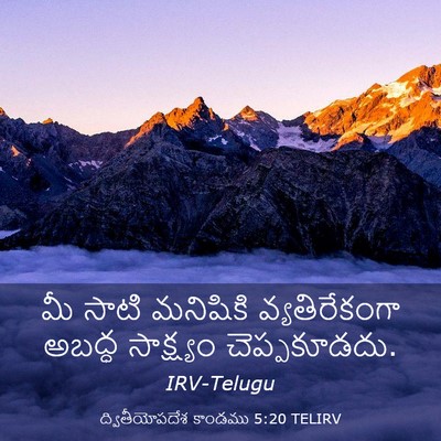 Picture 03 - ద్వితీయోపదేశ కాండము 5:20 TELIRV - మీ సాటి మనిషికి - Bible Verse Picture
