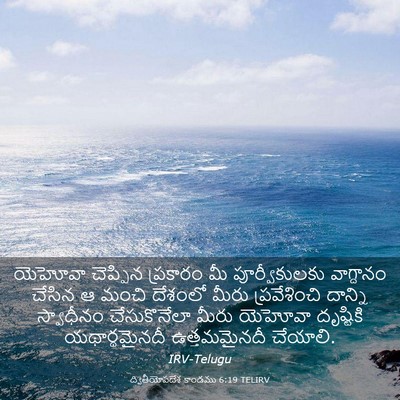 Picture 03 - ద్వితీయోపదేశ కాండము 6:19 TELIRV - యెహోవా చెప్పిన - Bible Verse Picture