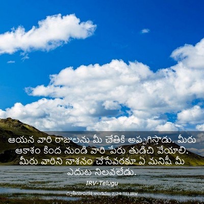 Picture 03 - ద్వితీయోపదేశ కాండము 7:24 TELIRV - ఆయన వారి రాజులను - Bible Verse Picture