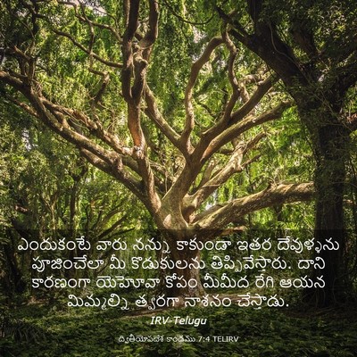 Picture 03 - ద్వితీయోపదేశ కాండము 7:4 TELIRV - ఎందుకంటే వారు - Bible Verse Picture