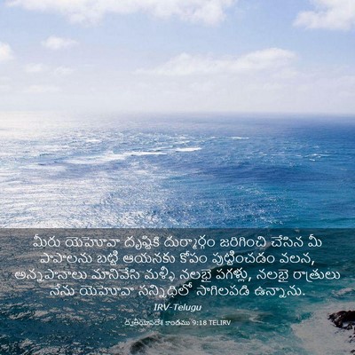 Picture 03 - ద్వితీయోపదేశ కాండము 9:18 TELIRV - మీరు యెహోవా - Bible Verse Picture