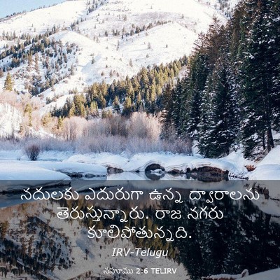 Picture 03 - నహూము 2:6 TELIRV - నదులకు ఎదురుగా - Bible Verse Picture