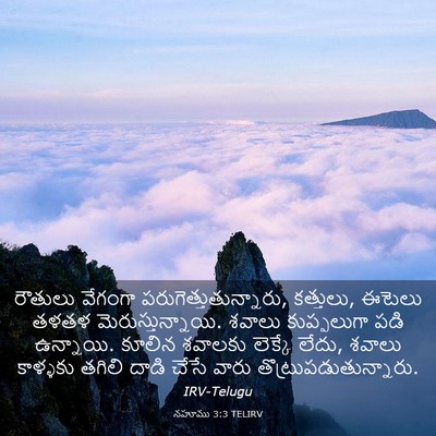 Picture 03 - నహూము 3:3 TELIRV - రౌతులు వేగంగా - Bible Verse Picture