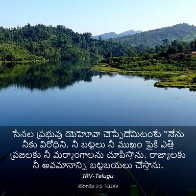 Picture 03 - నహూము 3:5 TELIRV - సేనల ప్రభువు - Bible Verse Picture