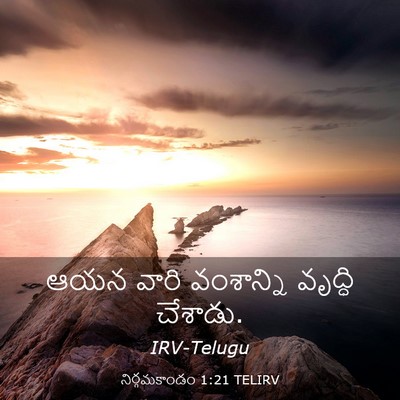 Picture 03 - నిర్గమకాండం 1:21 TELIRV - ఆయన వారి వంశాన్ని - Bible Verse Picture