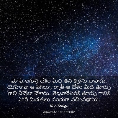 Picture 03 - నిర్గమకాండం 10:13 TELIRV - మోషే ఐగుప్తు దేశం - Bible Verse Picture