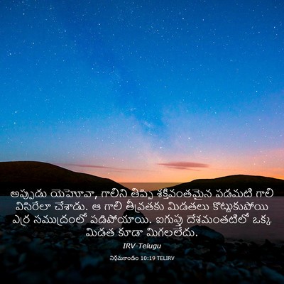 Picture 03 - నిర్గమకాండం 10:19 TELIRV - అప్పుడు యెహోవా, - Bible Verse Picture