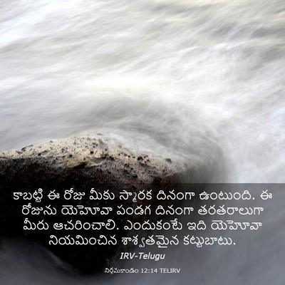 Picture 03 - నిర్గమకాండం 12:14 TELIRV - కాబట్టి ఈ రోజు - Bible Verse Picture