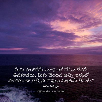 Picture 03 - నిర్గమకాండం 12:20 TELIRV - మీరు పొంగజేసే - Bible Verse Picture