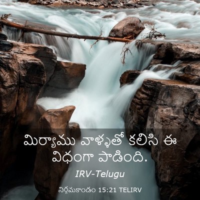 Picture 03 - నిర్గమకాండం 15:21 TELIRV - మిర్యాము వాళ్ళతో - Bible Verse Picture