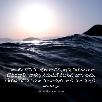 Picture 03 - నిర్గమకాండం 18:20 TELIRV - ప్రజలకు దేవుని - Bible Verse Picture