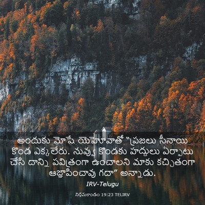 Picture 03 - నిర్గమకాండం 19:23 TELIRV - అందుకు మోషే - Bible Verse Picture