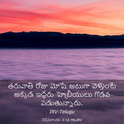 Picture 03 - నిర్గమకాండం 2:13 TELIRV - తరువాతి రోజు మోషే - Bible Verse Picture