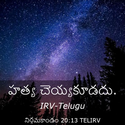Picture 03 - నిర్గమకాండం 20:13 TELIRV - హత్య - Bible Verse Picture