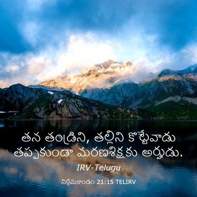 Picture 03 - నిర్గమకాండం 21:15 TELIRV - తన తండ్రిని, - Bible Verse Picture
