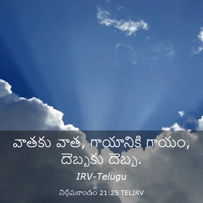 Picture 03 - నిర్గమకాండం 21:25 TELIRV - వాతకు వాత, - Bible Verse Picture